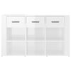vidaXL Buffet Blanc brillant 100x30x59,5 cm Bois d'ing&eacute;nierie