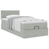 vidaXL Cadre de lit ottoman et matelas gris clair 90x200 cm velours