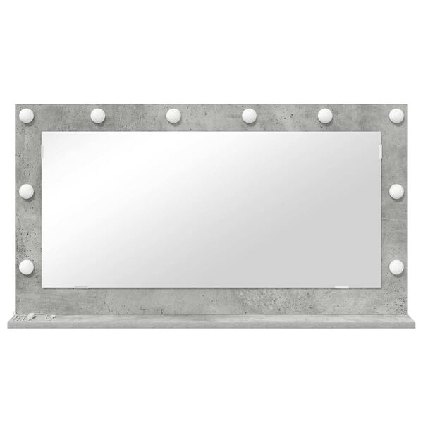 vidaXL Miroir de vanit&eacute; avec miroir Gris b&eacute;ton 100 x 55 x 18 cm