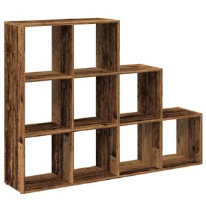 vidaXL &Eacute;tag&egrave;re s&eacute;paratrice de pi&egrave;ce &agrave; 3 niveaux vieux bois