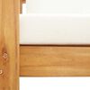 vidaXL Chaise de jardin avec coussin Cr&egrave;me Bois d'acacia solide