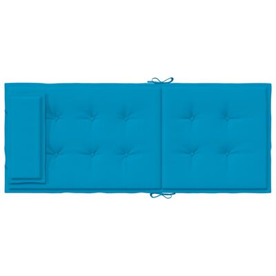 vidaXL Coussins de chaise à dossier haut lot de 4 bleu clair