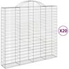vidaXL Paniers &agrave; gabions arqu&eacute;s 20 pcs 200x50x180/200 cm Fer galvanis&eacute;