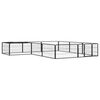 vidaXL Parc pour chien 12panneaux Noir 100x50cm Acier enduit de poudre