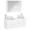 vidaXL Ensemble de mobilier de salle de bain 4 pcs Blanc