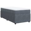vidaXL Sommier &agrave; lattes de lit et matelas Gris fonc&eacute; 90x200 cm Velours