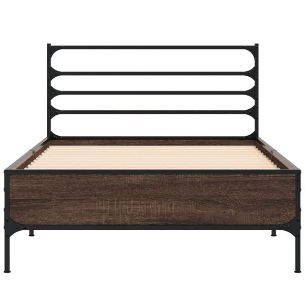 vidaXL Cadre de lit sans matelas ch&ecirc;ne marron 90x200 cm