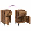 vidaXL Cabinet de chevet avec tiroir 2 pcs Bois ancien 40 x 35 x 70 cm