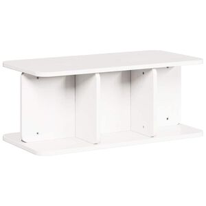 vidaXL Table basse Blanc 80 x 39,5 x 33,5 cm Bois massif en pin