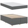 vidaXL Cadre de lit avec matelas Gris fonc&eacute; 120 x 190 cm tissu