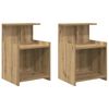 vidaXL Cabinet de chevet 2 pcs Ch&ecirc;ne artisanal 40 x 35 x 60 cm