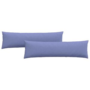 vidaXL Coussins de canap&eacute; 2 pcs Bleu denim 145 x 40 cm tissu