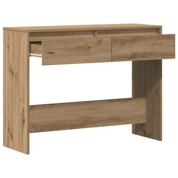 vidaXL Table console ch&ecirc;ne artisanal 100x35x76,5 cm bois d'ing&eacute;nierie