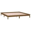 vidaXL Cadre de lit &agrave; LED sans matelas 140x200 cm bois massif