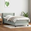 vidaXL Sommier &agrave; lattes de lit et matelas gris clair 90x210 cm velours