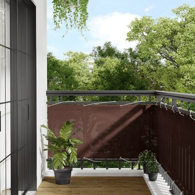 vidaXL Écran de balcon marron 75x800 cm 100% polyester oxford