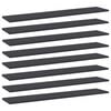 vidaXL Panneaux de biblioth&egrave;que 8 pcs Gris 100x20x1,5 cm Agglom&eacute;r&eacute;