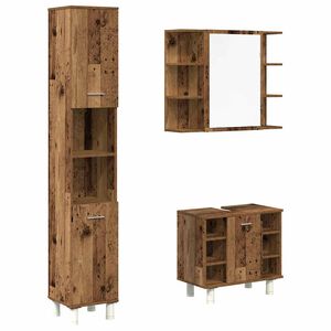 vidaXL Ensemble de meubles salle de bain 3 pcs bois d'ing&eacute;nierie