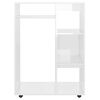 vidaXL Garde-robe Blanc brillant 80x40x110 cm Bois d&rsquo;ing&eacute;nierie