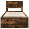 vidaXL Cadre de lit Ch&ecirc;ne fum&eacute; 90 x 190 cm Bois d'ing&eacute;nierie