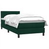 vidaXL Sommier &agrave; lattes de lit et matelas vert fonc&eacute; 100x220cm velours