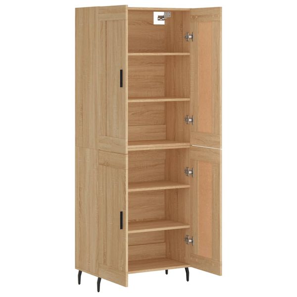 vidaXL Buffet haut Ch&ecirc;ne sonoma 69,5x34x180 cm Bois d'ing&eacute;nierie