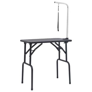 vidaXL Table de toilettage r&eacute;glable pour chiens avec 1 boucle