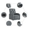 vidaXL Fauteuil inclinable &eacute;lectrique gris similicuir