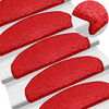vidaXL Tapis d'escalier 15 pi&egrave;ces 65 x 21 x 4 cm Rouge Demi-rond Grand