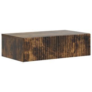 vidaXL Table d'appoint murale Ch&ecirc;ne fum&eacute; 59 x 34,5 x 17 cm