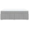 vidaXL Sommier &agrave; lattes de lit avec matelas Gris clair 160x200cm Tissu