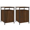 vidaXL Tables de chevet 2pcs Chêne marron 40x42x60cm Bois d'ingénierie