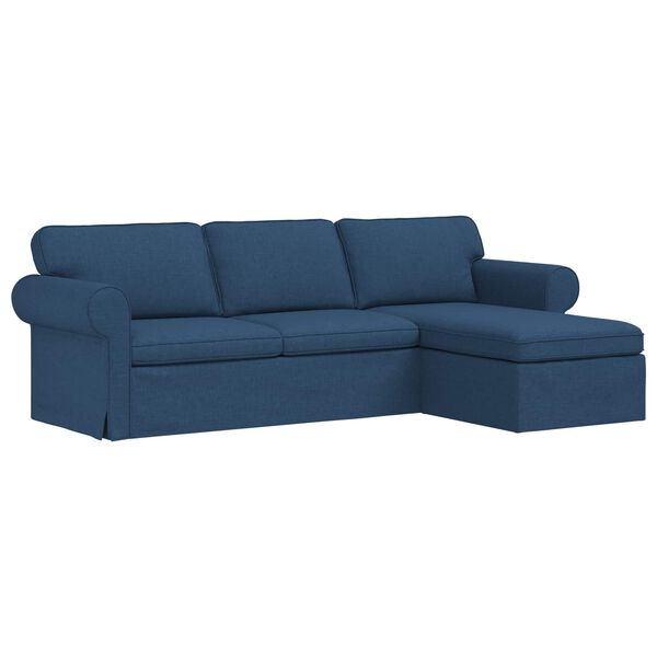 vidaXL Canap&eacute; 210cm Bleu M&eacute;tал