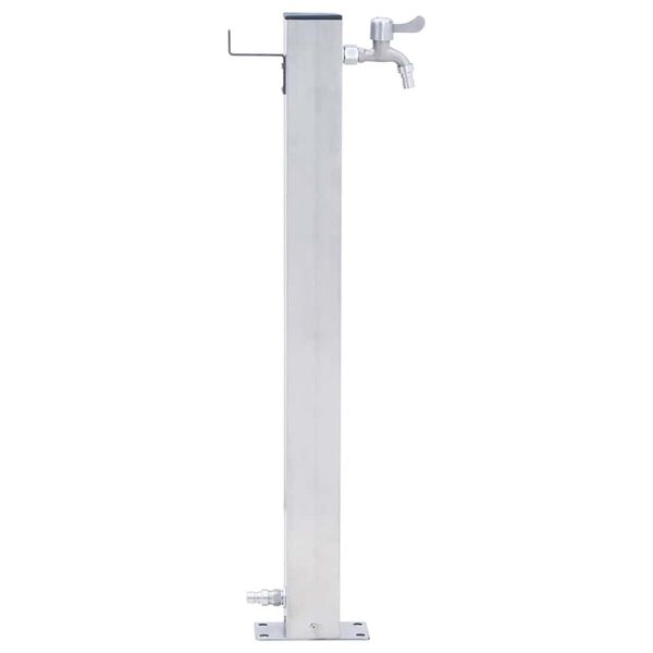 vidaXL Colonne à eau de jardin 40 cm acier inoxydable carré