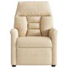 vidaXL Fauteuil inclinable &eacute;lectrique cr&egrave;me tissu microfibre