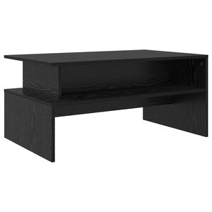 vidaXL Table basse Ch&ecirc;ne noir 90 x 55 x 42,5 cm Bois d'ing&eacute;nierie