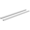 vidaXL Tige de placard 2 pcs Argent&eacute; 664 x 15 x 29 mm
