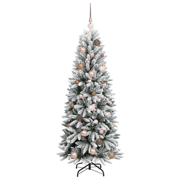 vidaXL Sapin de No&euml;l artificiel avec 150 LED avec support Blanc 150 cm
