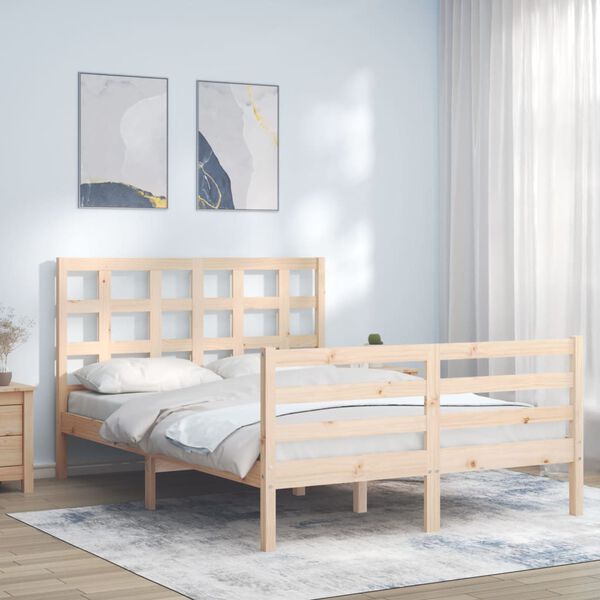 vidaXL Cadre de lit sans matelas bois massif
