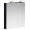 vidaXL Armoire Miroir de Salle de Bain Ch&ecirc;ne noir 60 x 14,5 x 70 cm