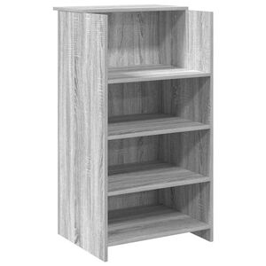 vidaXL Bureau de r&eacute;ception sonoma gris 55x50x103,5 cm bois ing&eacute;nierie