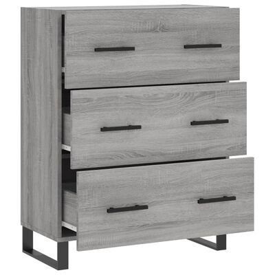 vidaXL Buffet sonoma gris 69,5x34x90 cm bois d'ingénierie