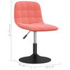vidaXL Tabouret de bar Rose Velours