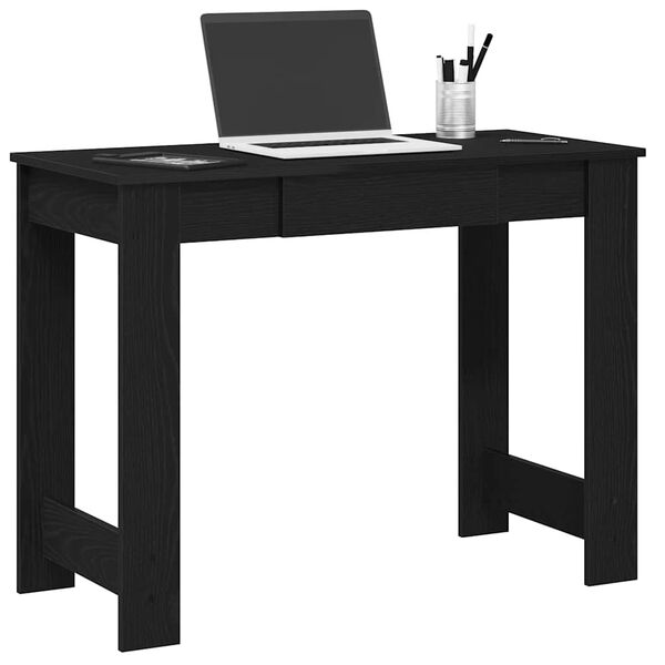 vidaXL Bureau noir 100x45x75 cm bois d'ing&eacute;nierie