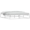 vidaXL Cadre de lit sans matelas blanc 180x200 cm m&eacute;tal