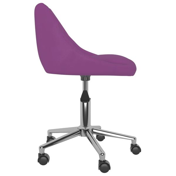 vidaXL Chaises pivotantes &agrave; manger lot de 4 violet similicuir
