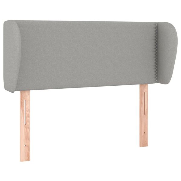 vidaXL T&ecirc;te de lit avec oreilles Gris clair 93x23x78/88 cm Tissu