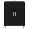 vidaXL Buffet Ch&ecirc;ne noir 70 x 34 x 90 cm Bois d'ing&eacute;nierie