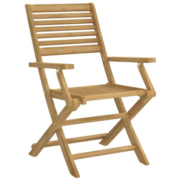 vidaXL Chaises pliables de jardin lot de 2 bois massif d'acacia