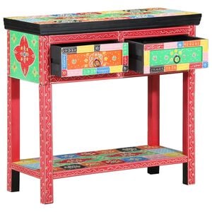 vidaXL Table console avec tiroir Multicolore 80 x 35 x 76 cm